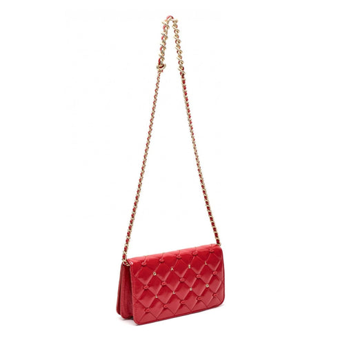 Tracolla Donna trapuntata con borchie Rosso GAELLE- Francavilla Moda